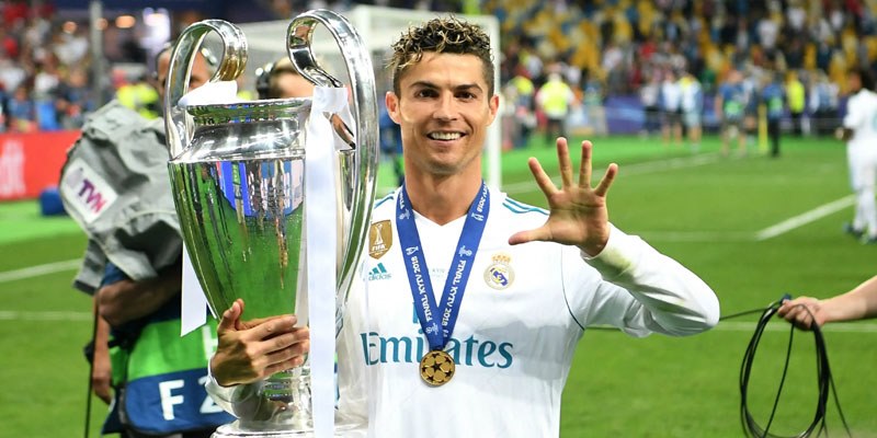 Ronaldo có 5 lần xưng vương ở Champion League